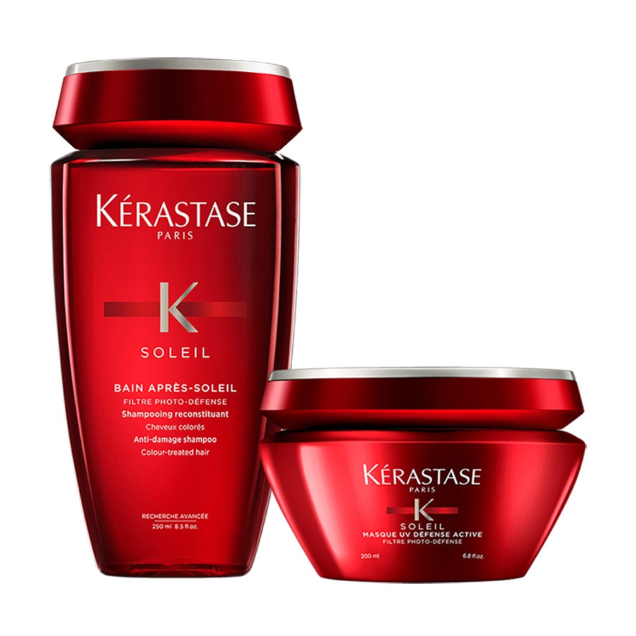 KERASTASE - SOLEIL Αντιηλιακή σεορά Σειρά Προστασίας Μαλλιών από τον 'Ηλιο & το Νερό - Kerastase Soleil Ολοκληρωμένη σειρά για προστασία από τις βλαβερές ακτίνες UV και το νερό. Προσφέρει ενυδάτωση, λάμψη και επανόρθωση.