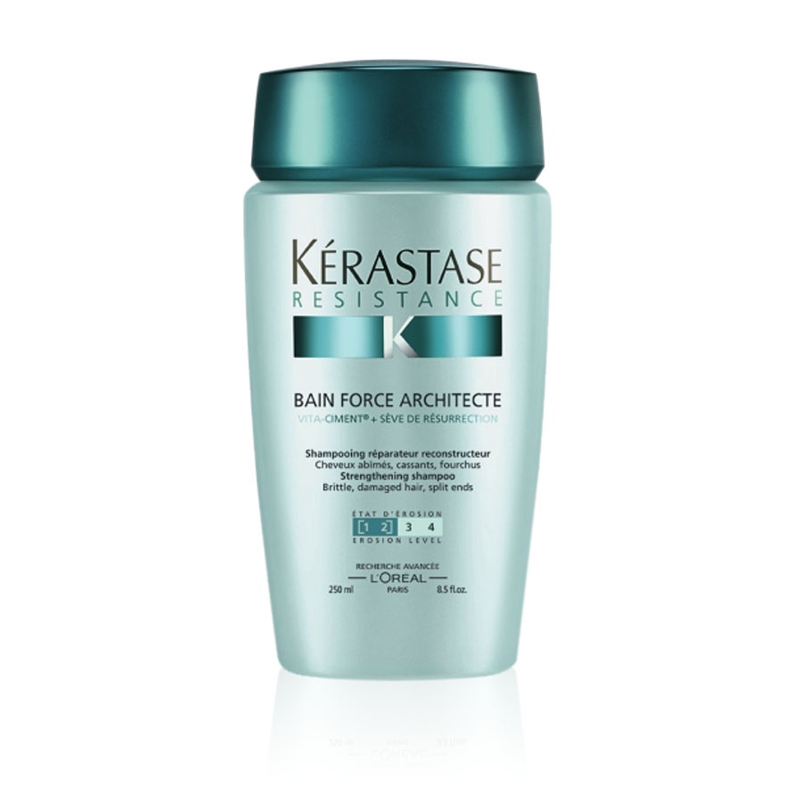 KERASTASE Resistanse - Bain Force Architecte. Αναδομεί την τρίχα και επανορθώνει τις άκρες.