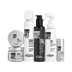 LOREAL Techni.Art. Για πραγματικά χωρίς βάρος στυλ και εξαιρετικά αποτελέσματα για κάθε τύπο ή χρώμα μαλλιών, δημιουργώντας ορισμό.